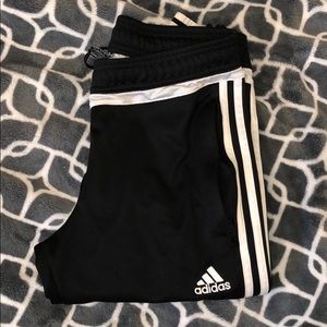 ADIDAS LONG BLACK TRACK TRAINING PANTS (S)